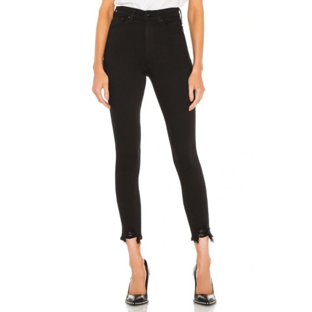 rag & bone Distressed Black Skinny Jeans
Size 26